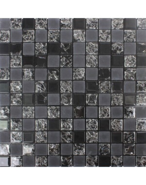 Luxury Tiles Egon Black Peel and Stick Mosaic Tile