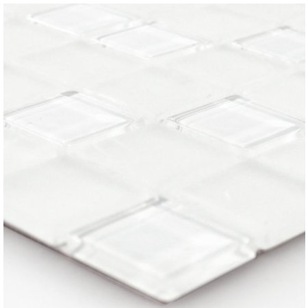 Luxury Tiles White Peel and Stick Glass Mosaic Tile -Self Adhesive