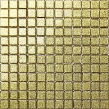 Luxury Tiles Elena Gold Glitter Mosaic Tile 300x300mm