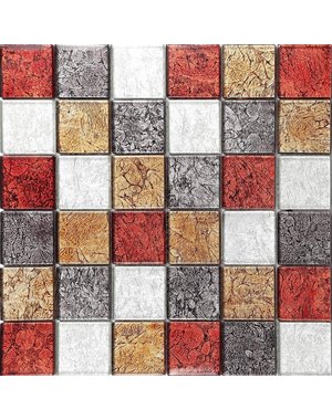 Luxury Tiles Chiara Glass Foil Mix Mosaic Tile 300x300mm