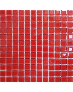 Luxury Tiles Giorgia Red Glass Mosaic Tile 300x300mm