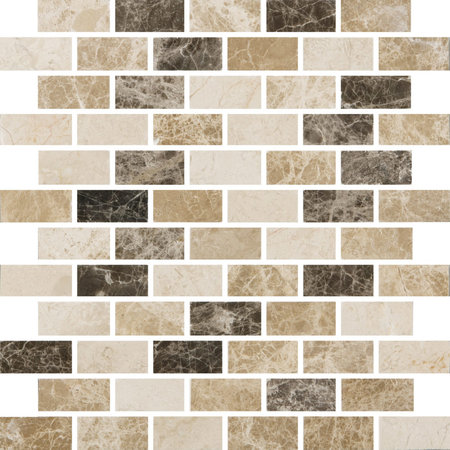 Luxury Tiles Natural Mosaic Light & Dark Brick Wall Tile 305x305mm