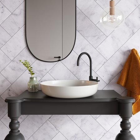 Luxury Tiles Marble Herringbone 100x300mm Matt Floor and Wall Tile