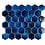 Luxury Tiles Nemesis Blue Hexagon Mosaic Wall & Floor Tile