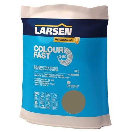 Larsen Colour Fast 360 Flexible Wall & Floor Grout Taupe 3kg