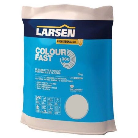 Luxury Tiles Colour Fast 360 Flexible Wall & Floor Grout Silver Grey 3kg