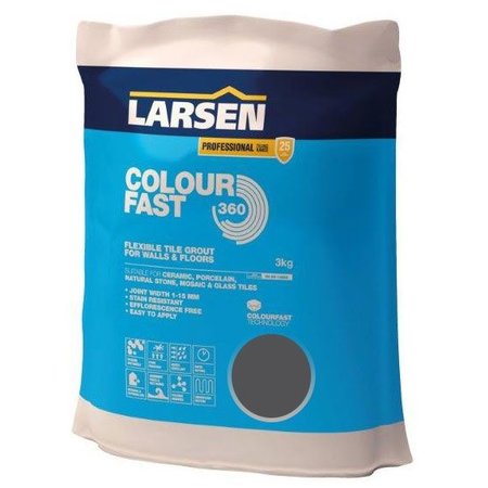 Luxury Tiles Colour Fast 360 Flexible Wall & Floor Grout Anthracite 3kg