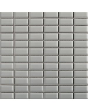 Luxury Tiles Brick Grey Gloss Mosaic Tile