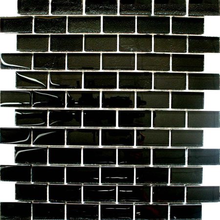 Luxury Tiles Metro Black Brick Mosaic Tiles 320x310mm
