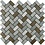 Luxury Tiles Metallic Herringbone Mixed Mosaic Tiles