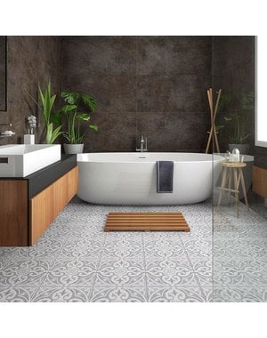  Kingsbridge Silver Patterned Wall and Floor Tiles - 330 x 330mm