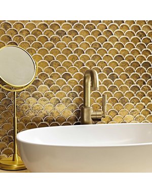 Luxury Tiles Scallop Gold Shell Mosaic Tile