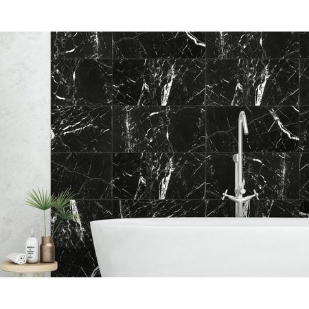 Luxury Tiles White Gold & Onyx Black Marble stone effect 300x600mnm Wall and floor Tile