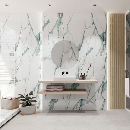 Luxury Tiles Natural Verde Marble Effect Polished Porcelain 60x120cm Wall and Floor Tile