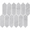 Verona Carrara White Marble Picket Mosaic Tiles 302x255mm