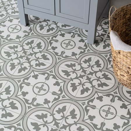 Charter Slate Grey classic pattern wall and floor tile