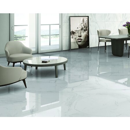 Luxury Tiles Marble Effect Gloss Ceramic Tile 450x450mm