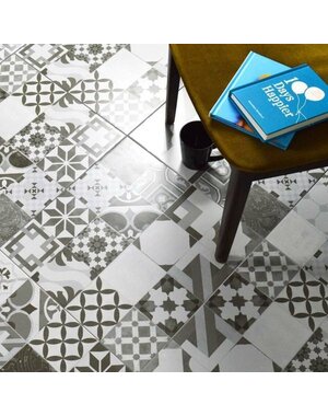 Luxury Tiles Victorian Mono Mix Pattern Tile