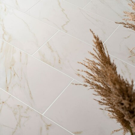 Luxury Tiles Alessia Gold Matt Marble Effect Tile 60x30cm