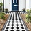 Luxury Tiles Classic Victorian Quarry Black And White Border Tile 28.5x9.5cm