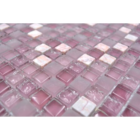 Luxury Tiles Emilia Glass Natural Stone Mosaic Tile