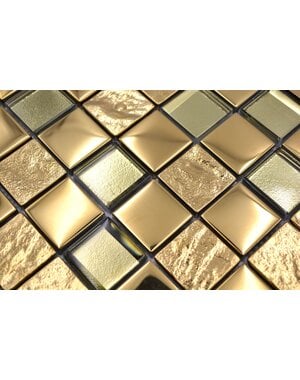 Verona Glass Mosaic Tiles Midland Gold