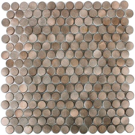 Verona Mosaic Tiles Aluminium Metal Phantom Button Bronze