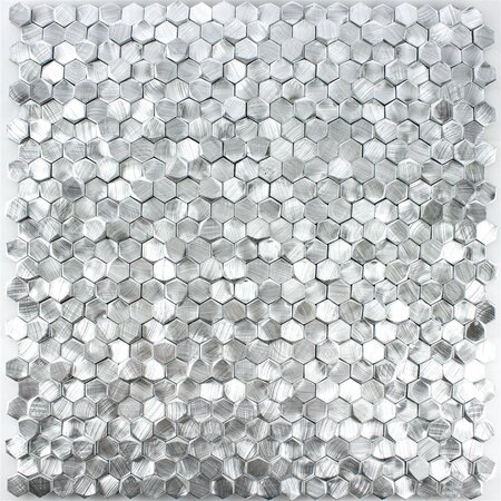 Verona Aluminium Metal Mosaic Tiles McAllen Silver