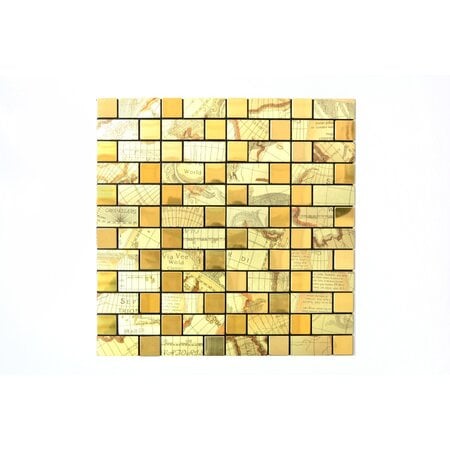 Luxury Tiles DIY SELF-ADHESIVE MOSAIC TILES Stick on- DaVinci- gold patterned