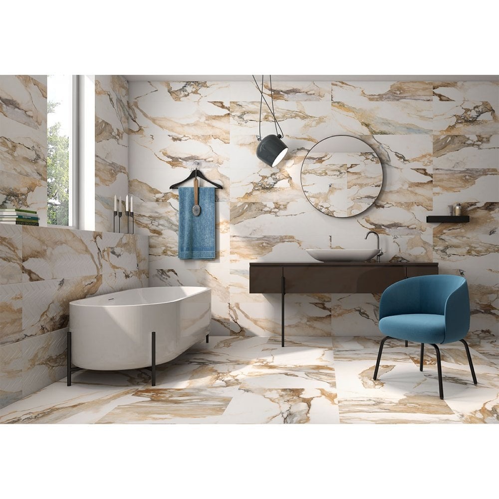 Arezzo Gold Marble Porcelain Tiles Luxury Tiles