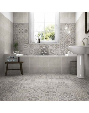  Vintage Grey Wall and Floor Tile