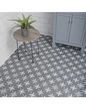 British Ceramic Tiles Wicker Grey Charcoal 45cm x 45cm