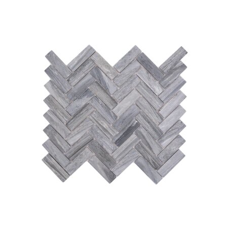 Ceramic Grey Herringbone Floor and Wall Mosaic Tile