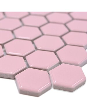 Verona Bubblegum Pink Hexagon Mosaic 260x300mm