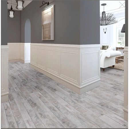 Verona Vintage Wood Effect White Grey Floor Tile 900x150 mm