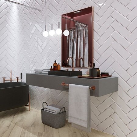 Luxury Tiles Subway Blanco Tile 30x10cm