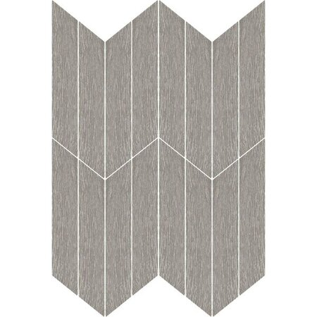 Ashen Chevron Wood Effect Floor and Wall Tile 80 x 400 mm