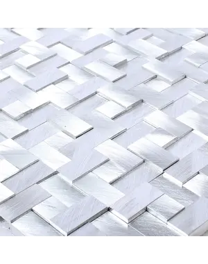 Luxury Tiles Mosaic and  Aluminium Silver Star 3D Tile