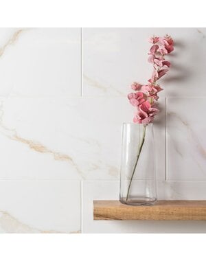 Luxury Tiles Alessia Gold Gloss Marble Effect Tile 60x30cm