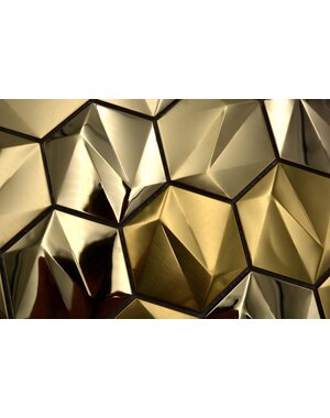  Gold Metal  3D Hexagon Mosaic