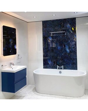  Electric Blue Decor Glass Porcelain Tile 60x120 cm