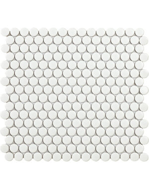 Luxury Tiles Penny White Matt Mosaic Tile