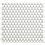 Luxury Tiles Penny White Matt Wall & Floor Circle Mosaic Tile