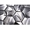 Luxury Tiles Avatar Silver Hexagon mosaic tile