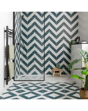 Luxury Tiles Vertex Green Feature Floor Tiles 223x223mm R10