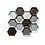 Luxury Tiles Glass Silver Hexagon Mirror Mosaic Tile