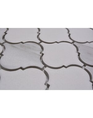 Luxury Tiles Carrara Marble Effect Arabesque |  Mosaic Tile