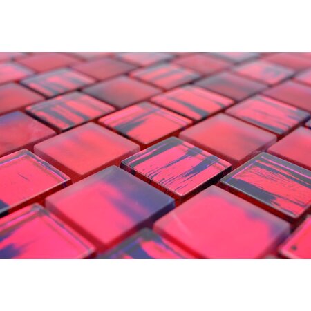 Luxury Tiles Nemesis Pink Gloss Mosaic Tile - 8mm