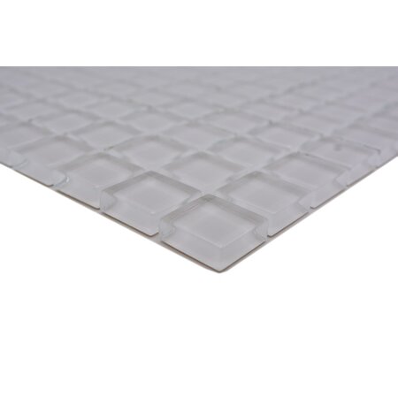 Luxury Tiles Sweden White Glass Mosaic Tile - 8 mm