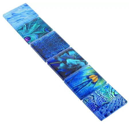 Glass Border Ordway Blue Square 48